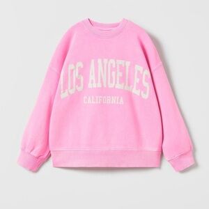 Zara Pink Los Angeles California Women's Sweater Size 6-7